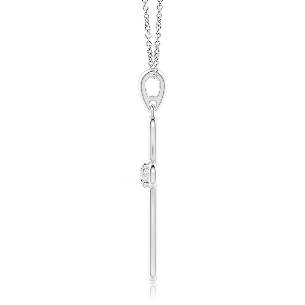 2.9mm GVS2 Solitaire Diamond Bow Cross Pendant in P950 Platinum - side_1