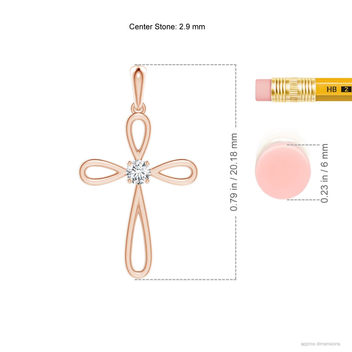 G, VS2 / 0.1 CT / 14 KT Rose Gold