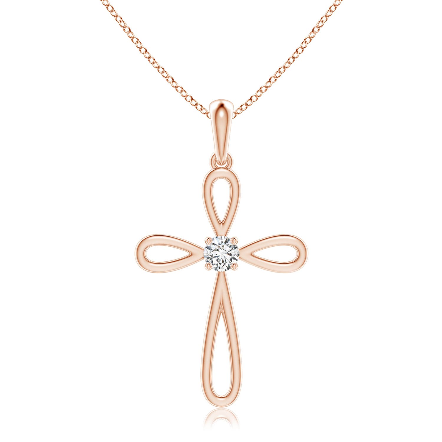 H, SI2 / 0.1 CT / 14 KT Rose Gold