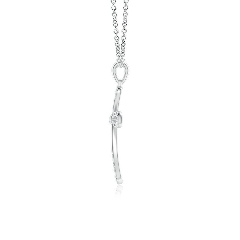 1.9mm GVS2 Diamond Infinity Bow Cross Pendant with Bezel-Set Accent in White Gold side 199
