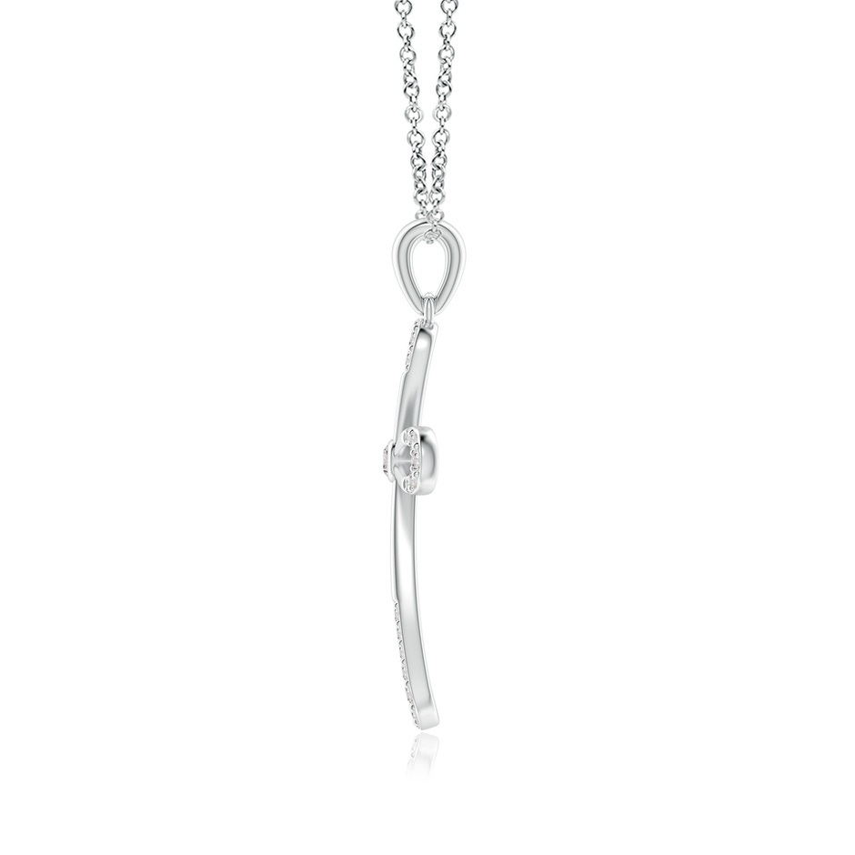 2.1mm IJI1I2 Diamond Infinity Bow Cross Pendant with Bezel-Set Accent in White Gold side 199