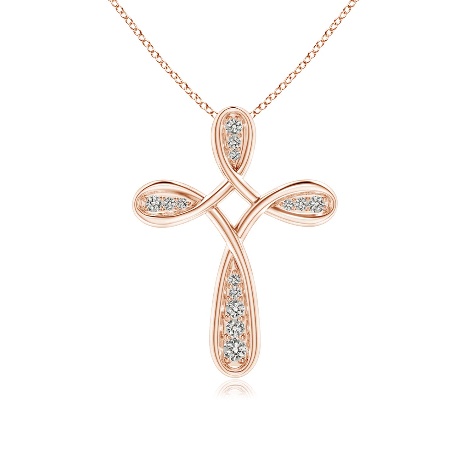 K, I3 / 0.1 CT / 14 KT Rose Gold