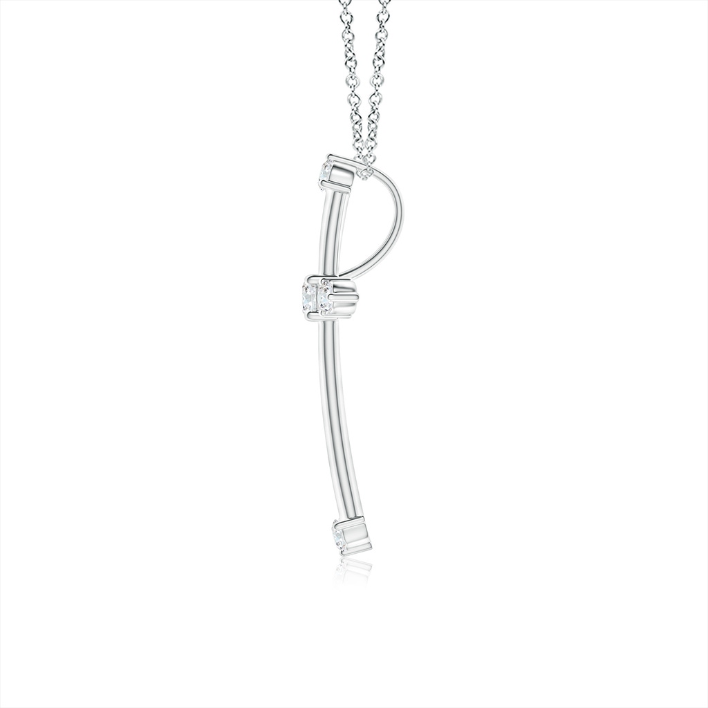 1.9mm GVS2 Classic Diamond Budded Cross Pendant in P950 Platinum - side 199