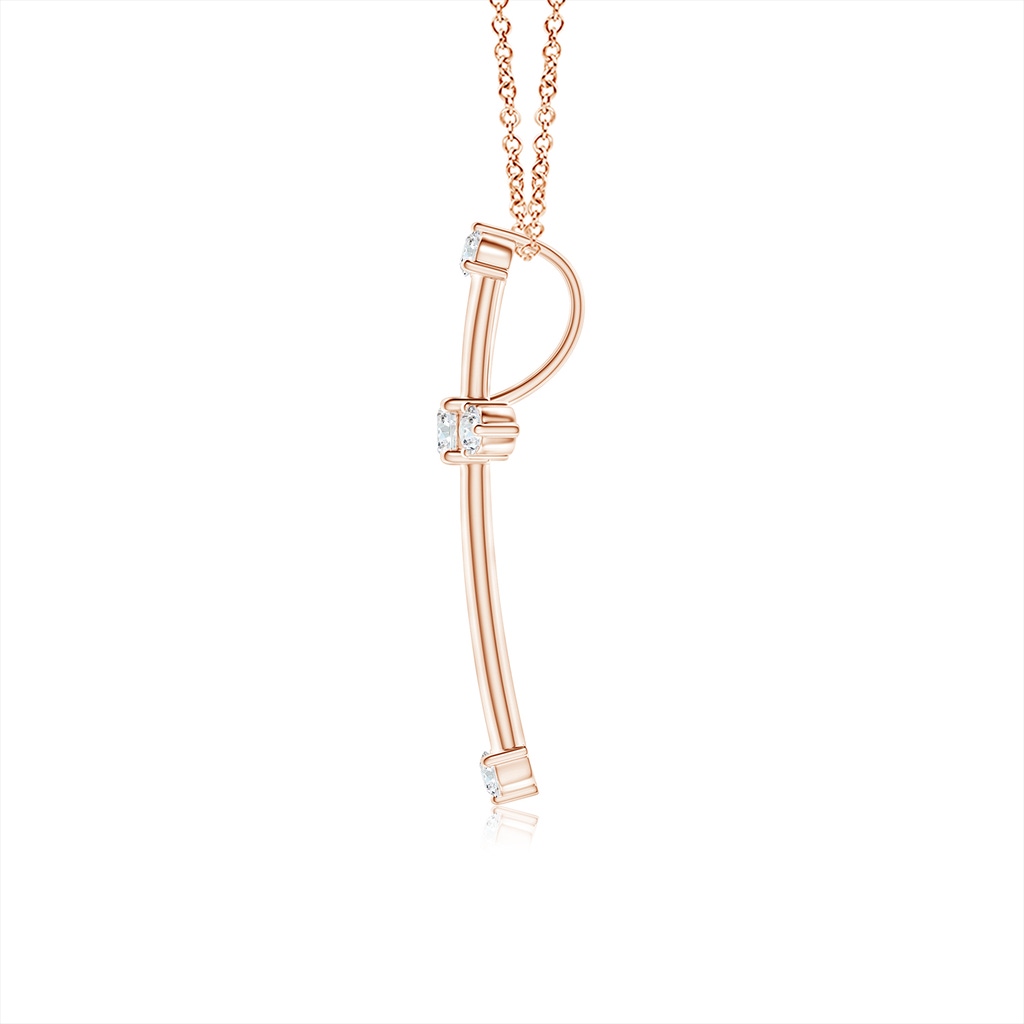 1.9mm GVS2 Classic Diamond Budded Cross Pendant in Rose Gold - side 199