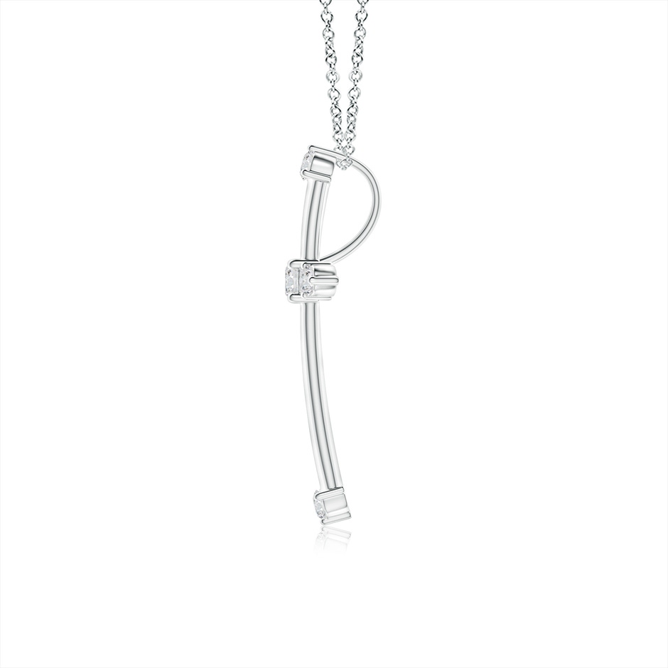 1.9mm HSI2 Classic Diamond Budded Cross Pendant in White Gold side 199