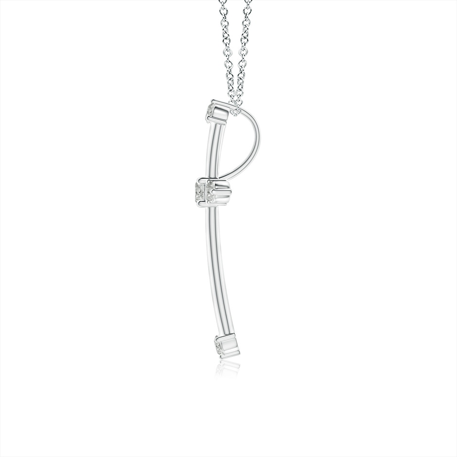1.9mm KI3 Classic Diamond Budded Cross Pendant in 18K White Gold side 199