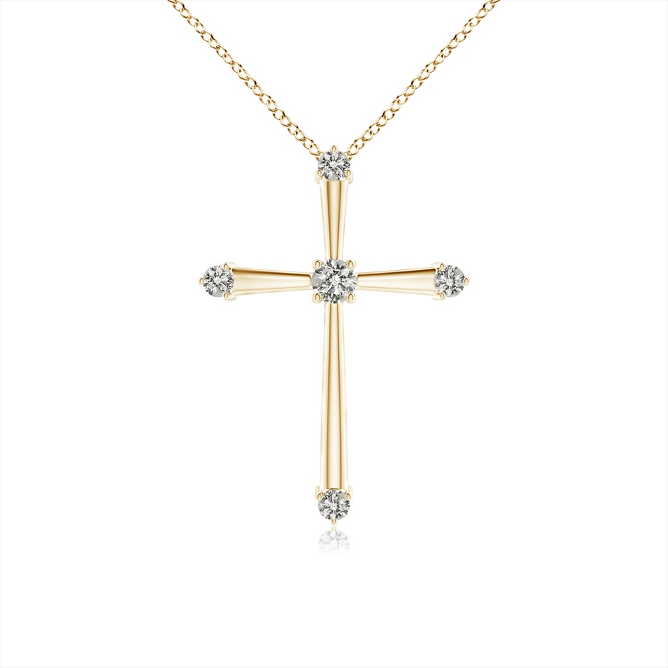 1.9mm KI3 Classic Diamond Budded Cross Pendant in Yellow Gold 
