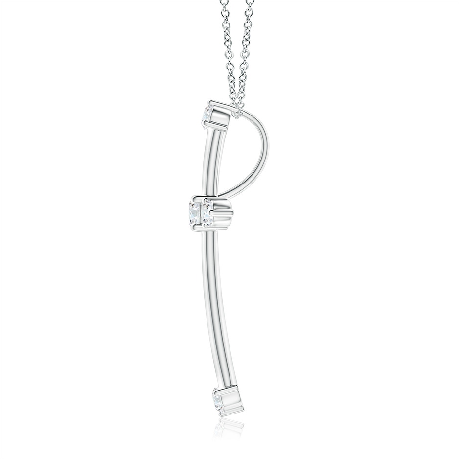 2.3mm GVS2 Classic Diamond Budded Cross Pendant in White Gold side 199