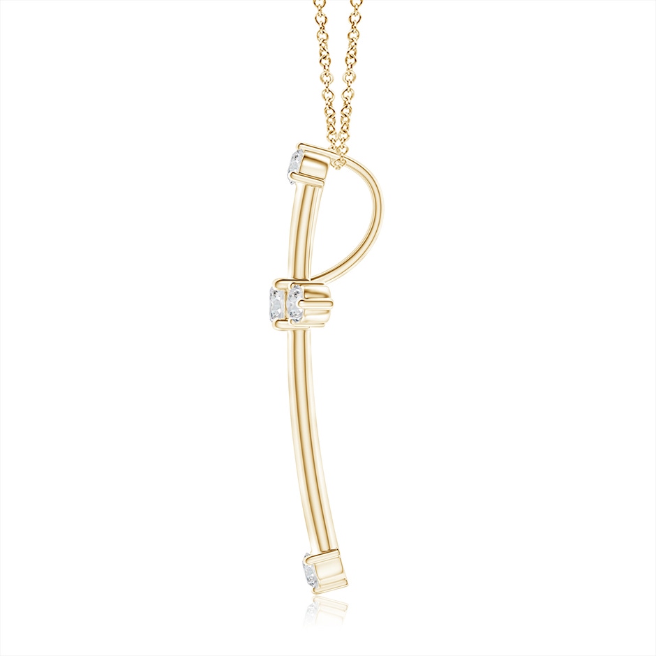 2.3mm HSI2 Classic Diamond Budded Cross Pendant in 18K Yellow Gold side 199