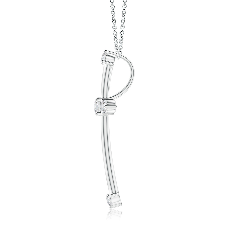 2.3mm HSI2 Classic Diamond Budded Cross Pendant in White Gold side 199