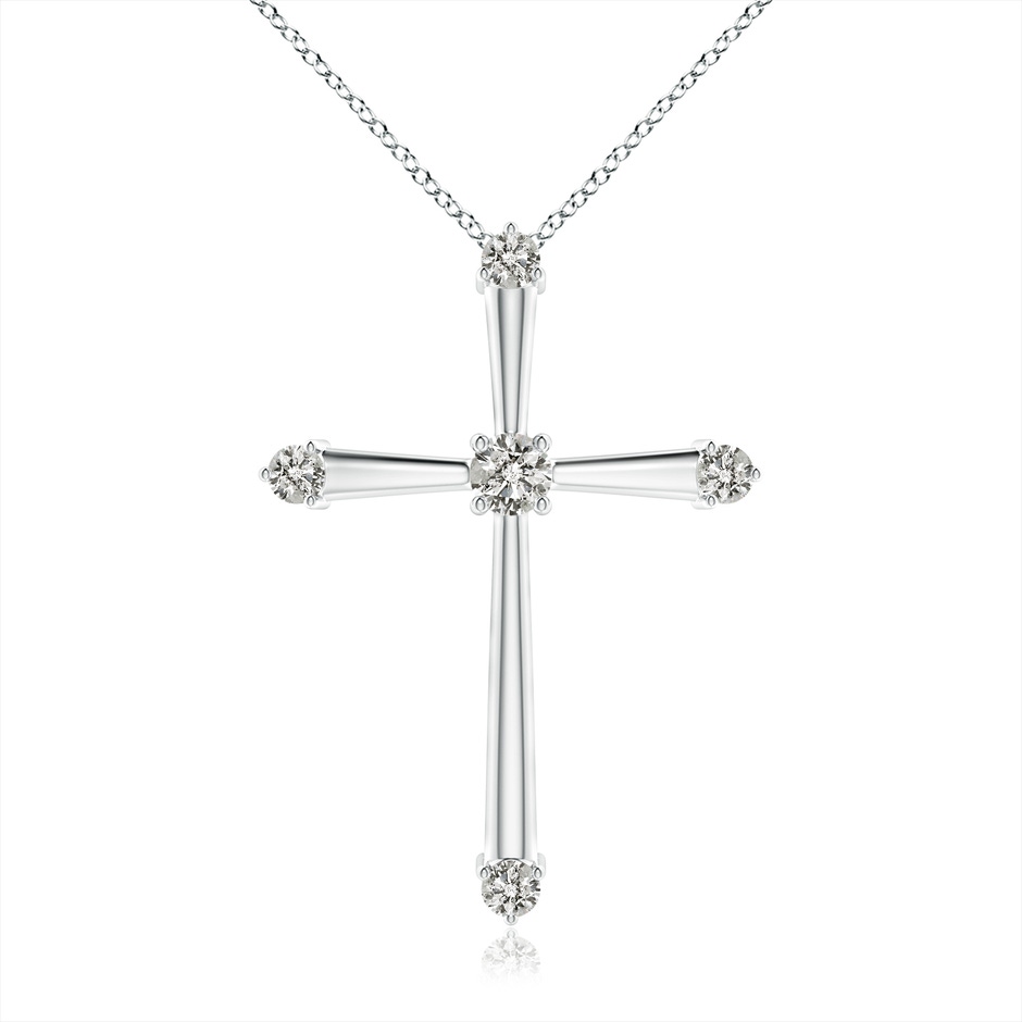 2.3mm KI3 Classic Diamond Budded Cross Pendant in P950 Platinum 