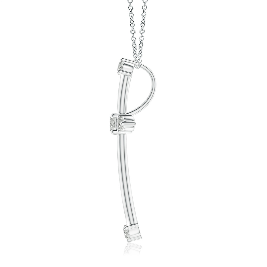 2.3mm KI3 Classic Diamond Budded Cross Pendant in P950 Platinum side 199