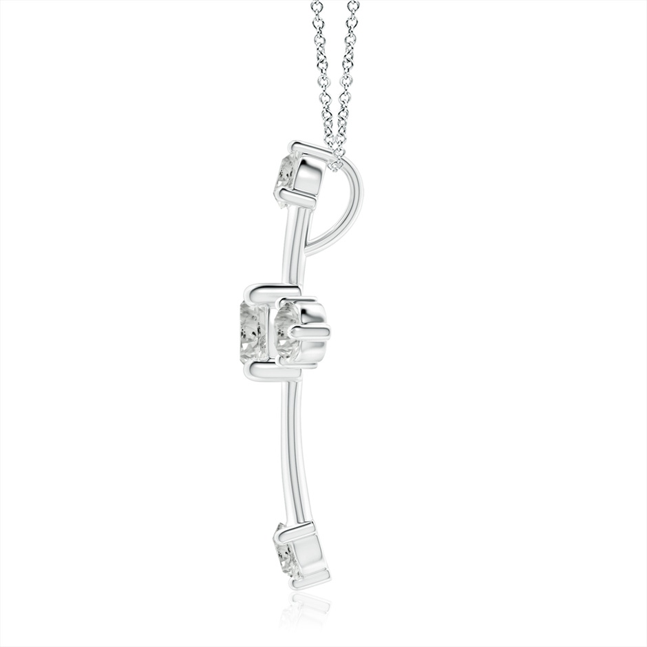 5.1mm KI3 Classic Diamond Budded Cross Pendant in White Gold side 199
