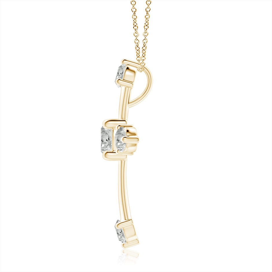 5.1mm KI3 Classic Diamond Budded Cross Pendant in Yellow Gold side 199