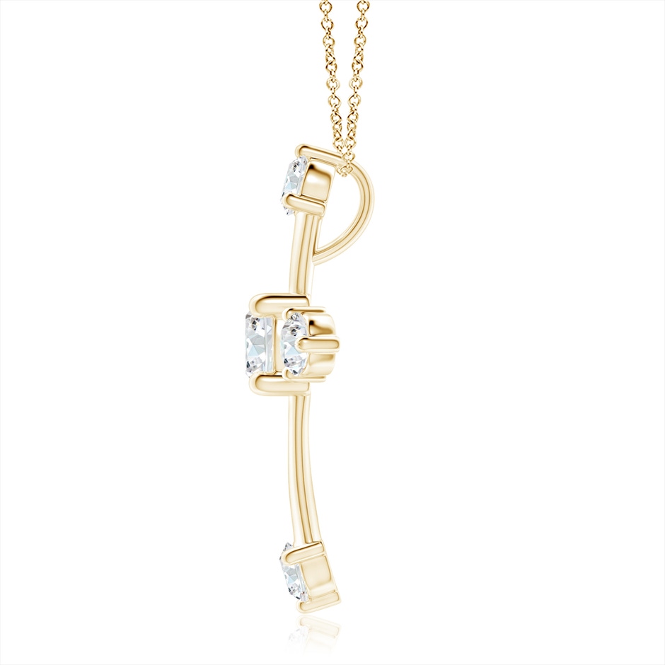 5.9mm GVS2 Classic Diamond Budded Cross Pendant in Yellow Gold side 199