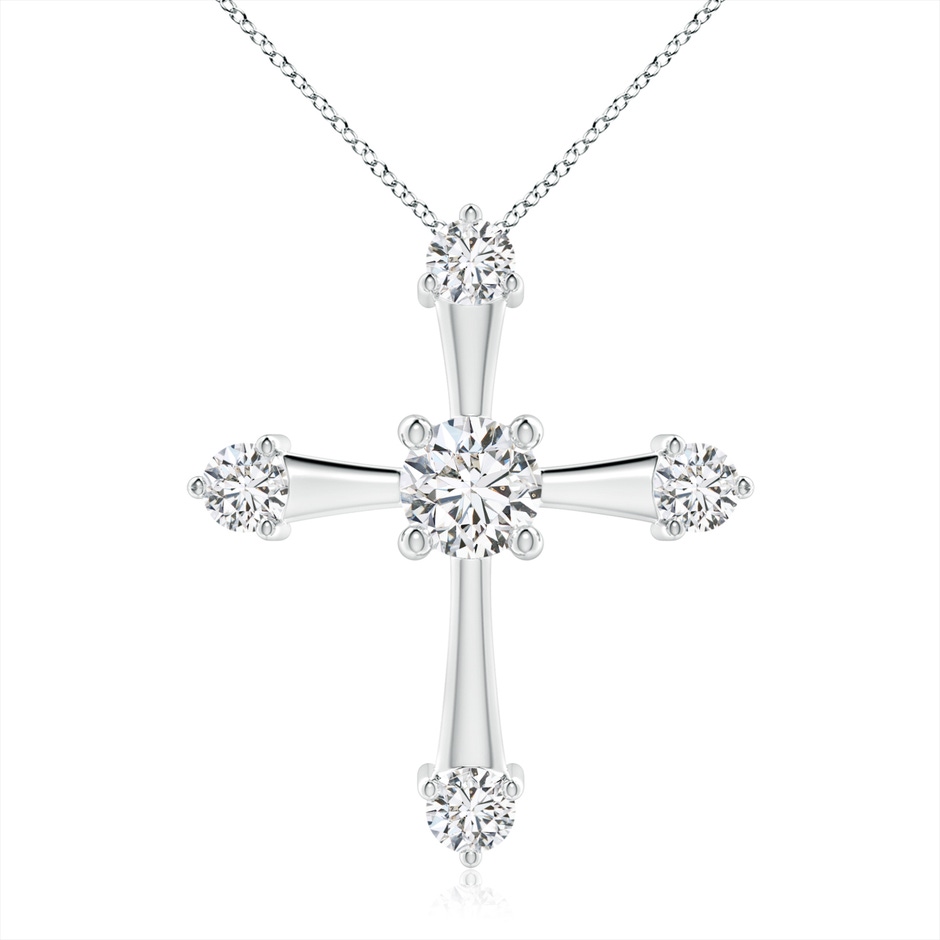 5.9mm HSI2 Classic Diamond Budded Cross Pendant in P950 Platinum 