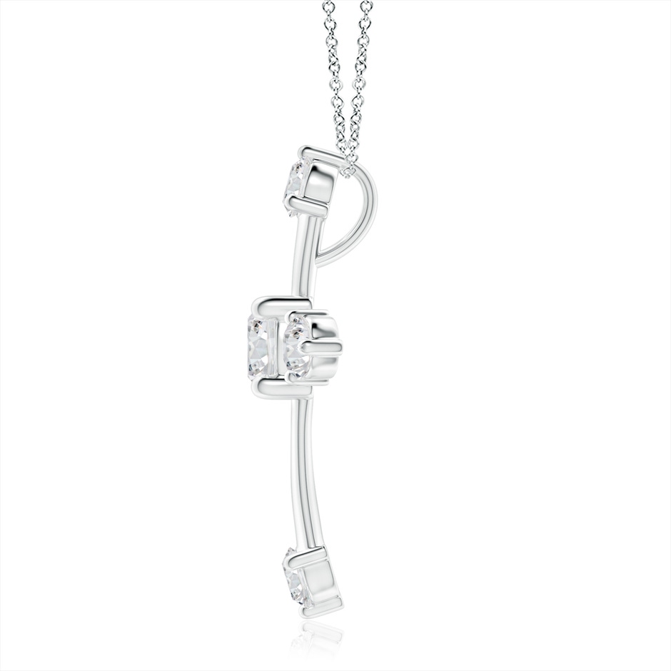 5.9mm HSI2 Classic Diamond Budded Cross Pendant in P950 Platinum side 199