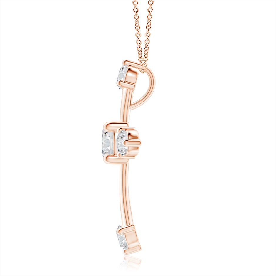 5.9mm HSI2 Classic Diamond Budded Cross Pendant in Rose Gold side 199