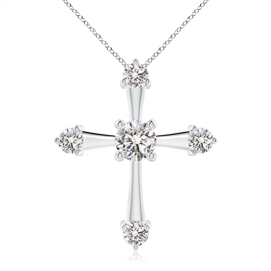 5.9mm IJI1I2 Classic Diamond Budded Cross Pendant in P950 Platinum 