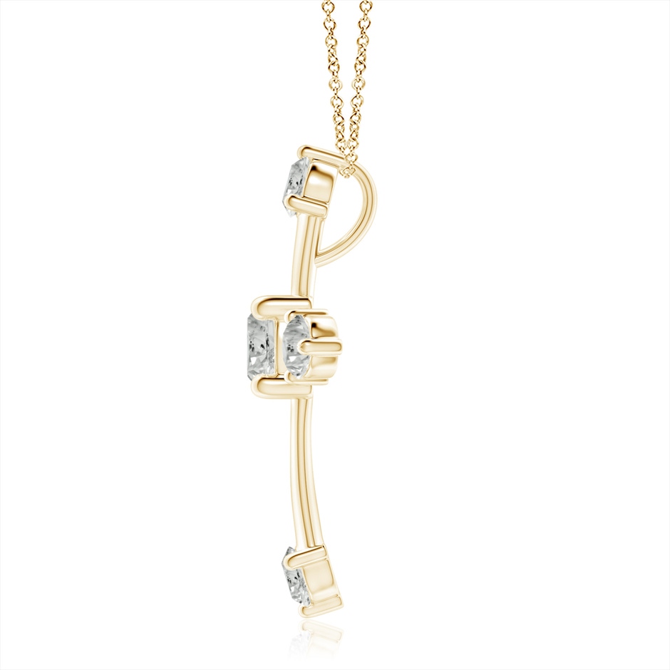 5.9mm KI3 Classic Diamond Budded Cross Pendant in Yellow Gold side 199