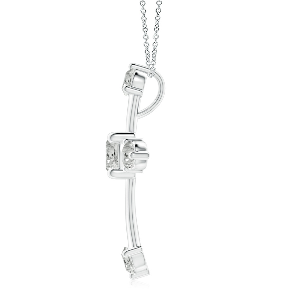 6.4mm KI3 Classic Diamond Budded Cross Pendant in White Gold side 199