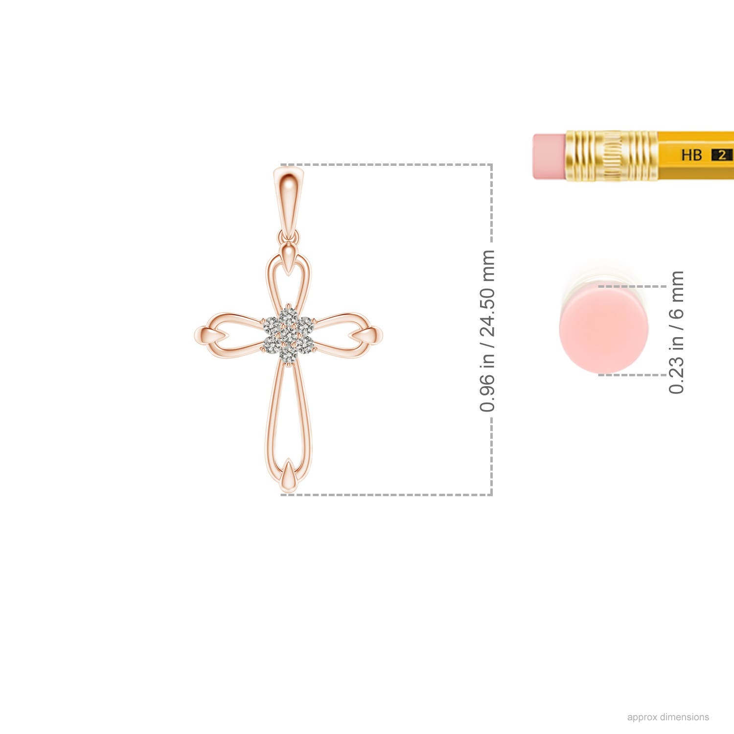 K, I3 / 0.06 CT / 14 KT Rose Gold