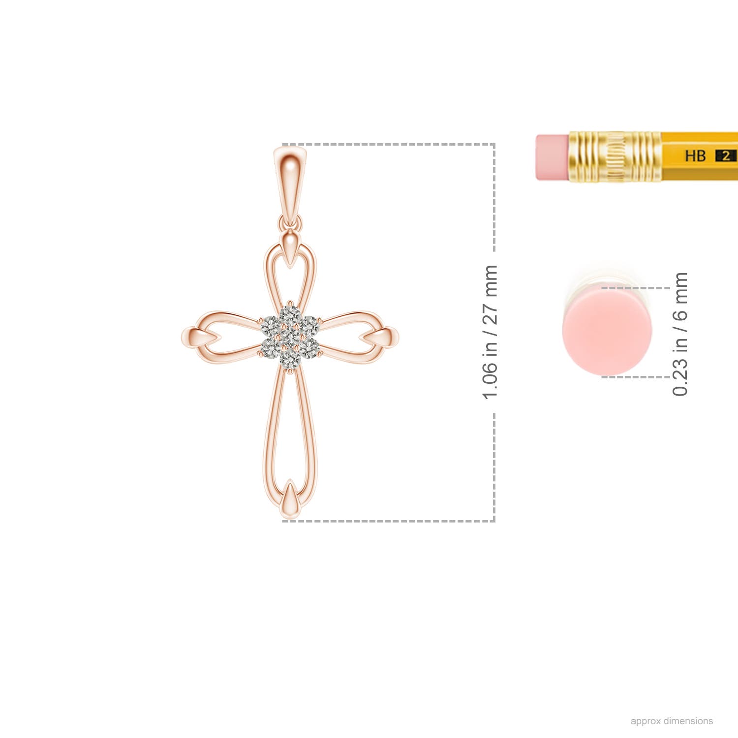 K, I3 / 0.09 CT / 14 KT Rose Gold