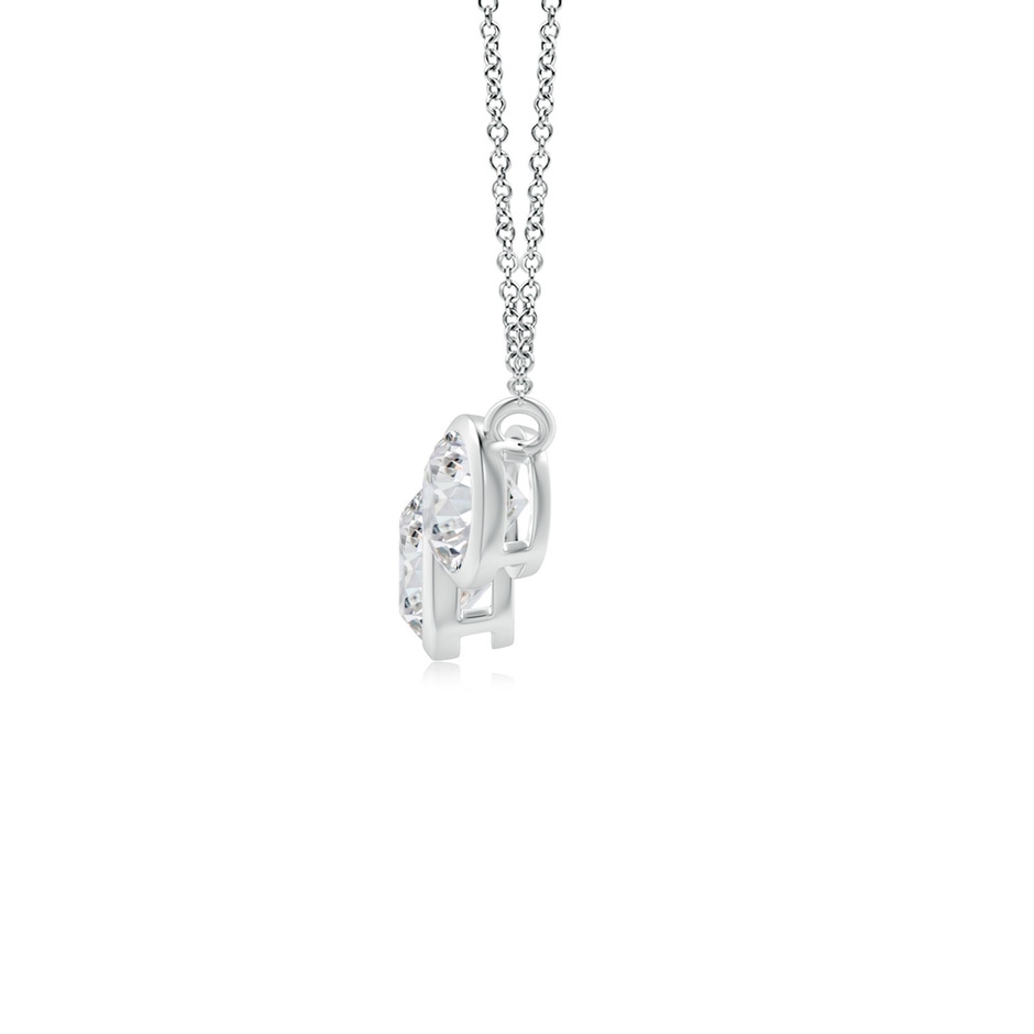 3.8mm HSI2 Three Stone Bezel-Set Round Diamond Pendant in White Gold side 199