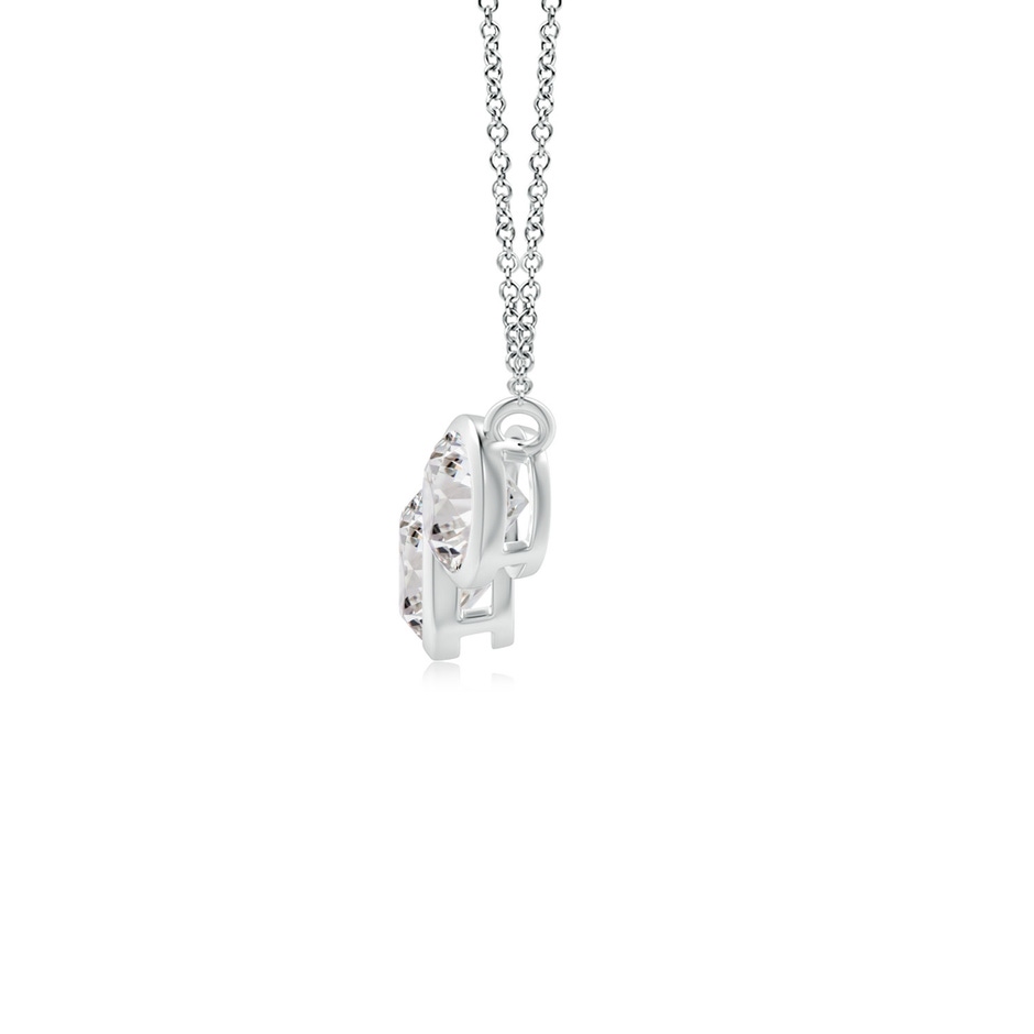 3.8mm IJI1I2 Three Stone Bezel-Set Round Diamond Pendant in White Gold side 199