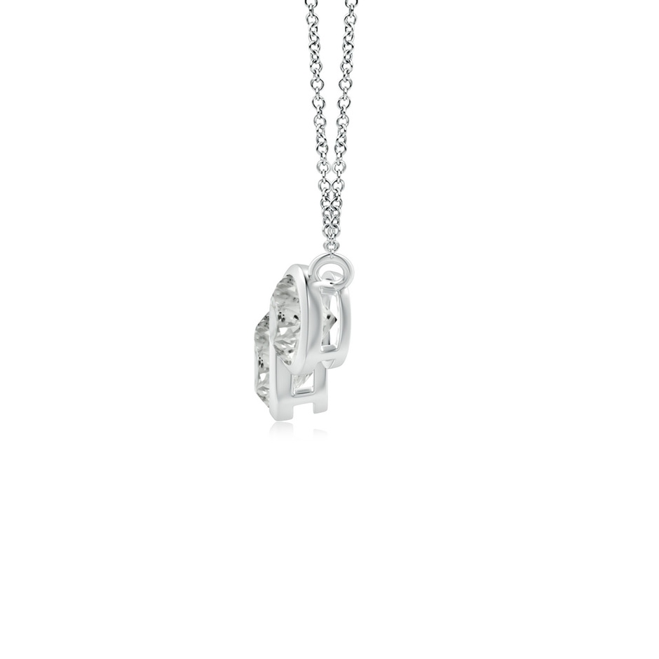 3.8mm KI3 Three Stone Bezel-Set Round Diamond Pendant in 18K White Gold side 199