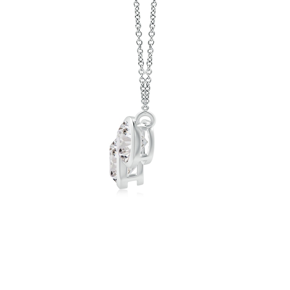 4.2mm IJI1I2 Three Stone Bezel-Set Round Diamond Pendant in White Gold side 199