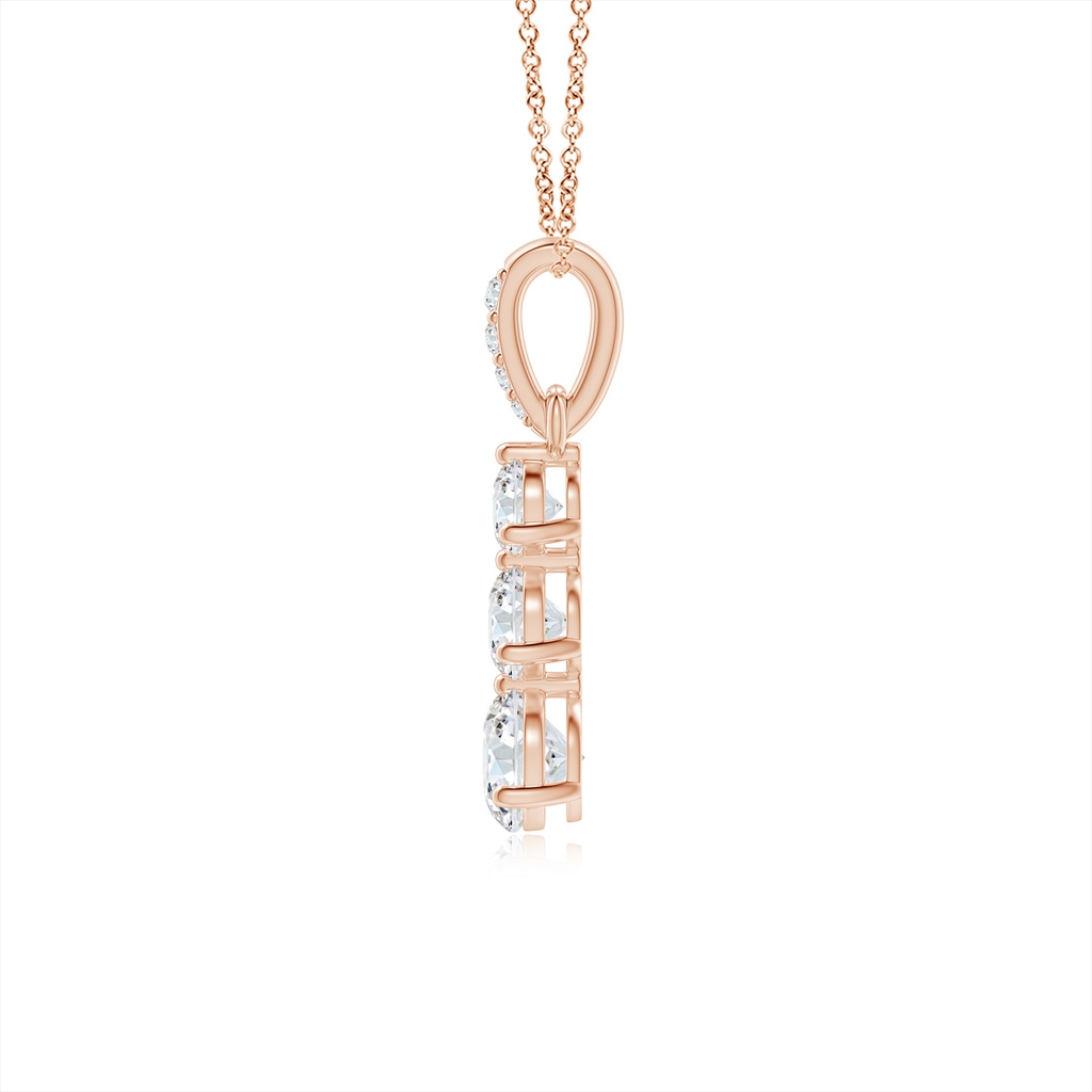 4.1mm GVS2 Graduated Prong-Set Round Diamond Pendant in Rose Gold - side_1