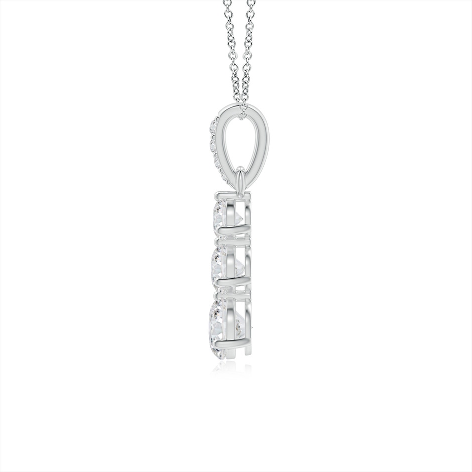 4.1mm HSI2 Graduated Prong-Set Round Diamond Pendant in P950 Platinum side-1