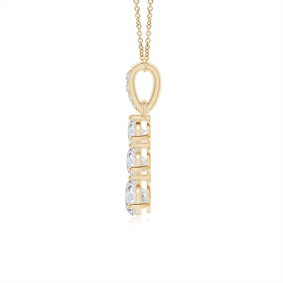 4.1mm HSI2 Graduated Prong-Set Round Diamond Pendant in Yellow Gold side-1