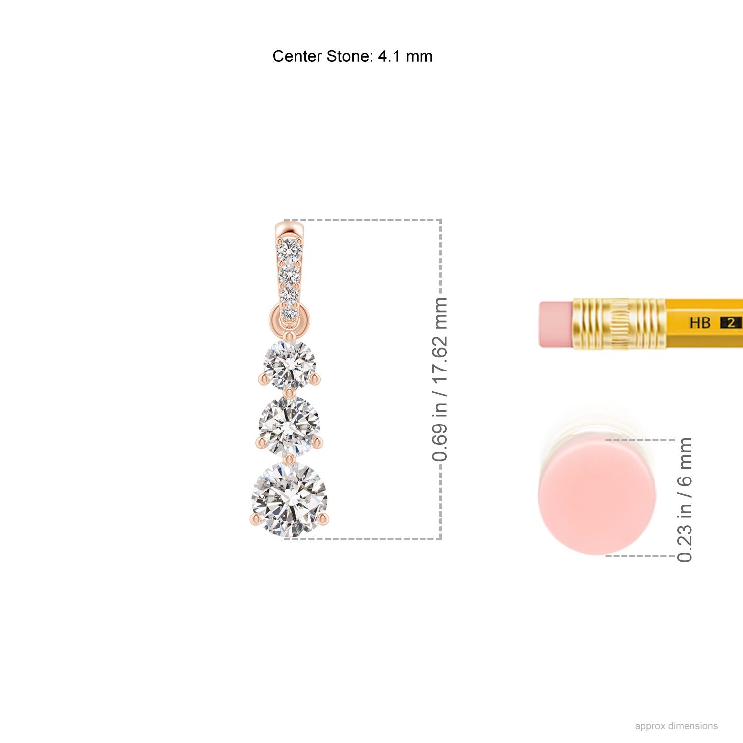 I-J, I1-I2 / 0.5 CT / 14 KT Rose Gold