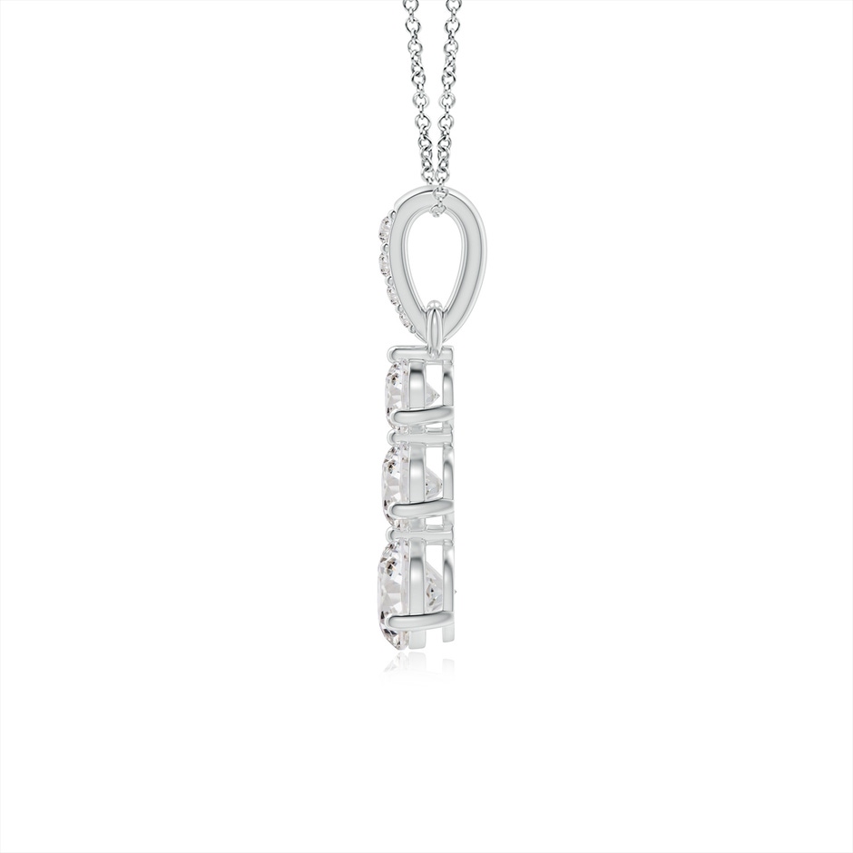 4.1mm IJI1I2 Graduated Prong-Set Round Diamond Pendant in White Gold side-1
