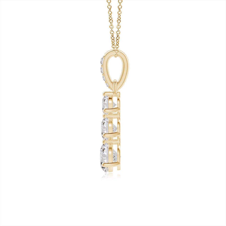 4.1mm IJI1I2 Graduated Prong-Set Round Diamond Pendant in Yellow Gold side-1