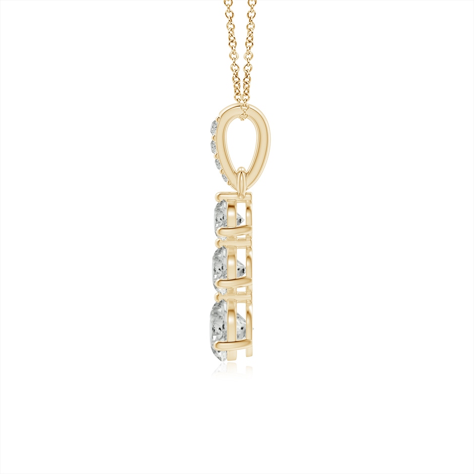 4.1mm KI3 Graduated Prong-Set Round Diamond Pendant in Yellow Gold side-1