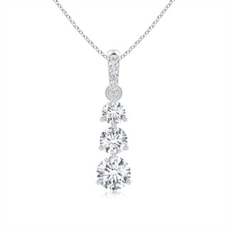 4.7mm GVS2 Graduated Prong-Set Round Diamond Pendant in P950 Platinum