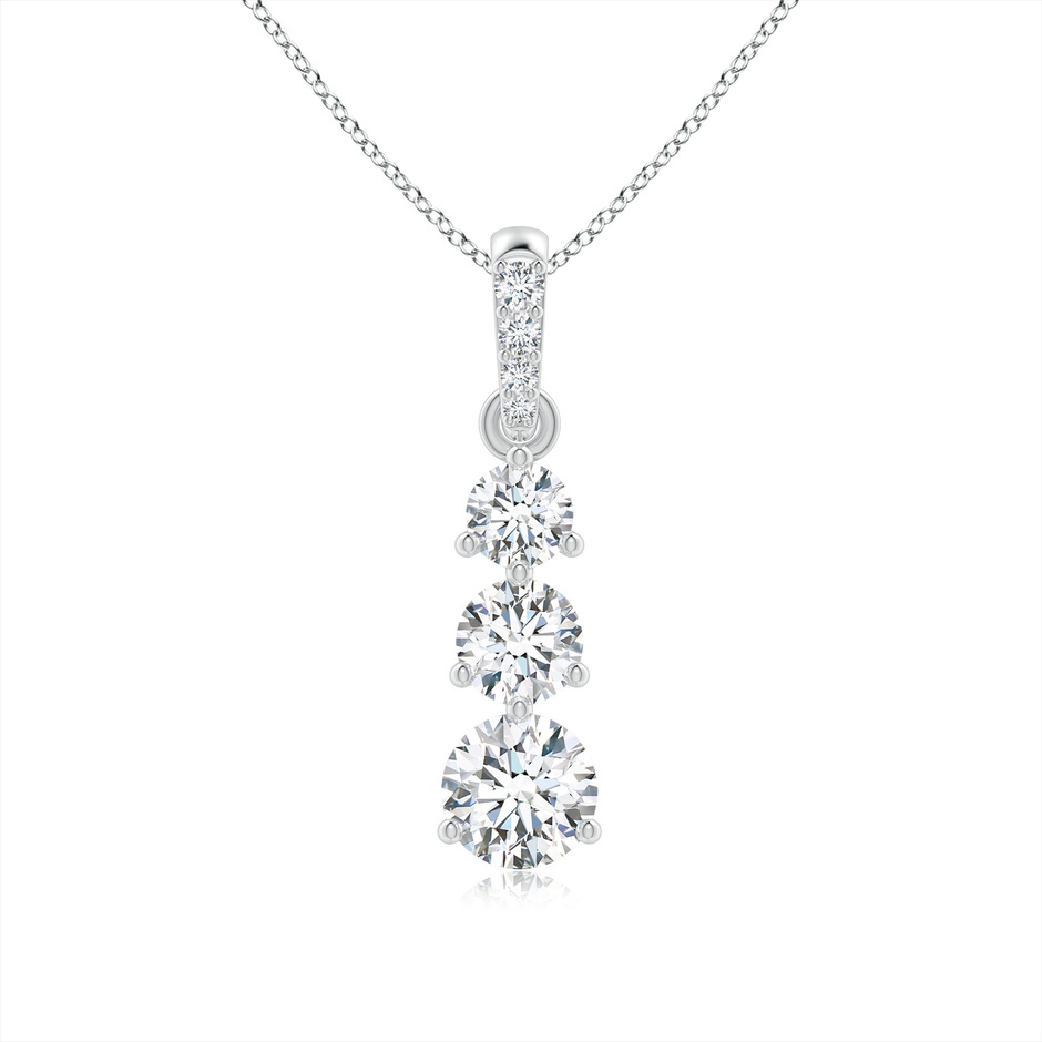 4.7mm GVS2 Graduated Prong-Set Round Diamond Pendant in P950 Platinum 