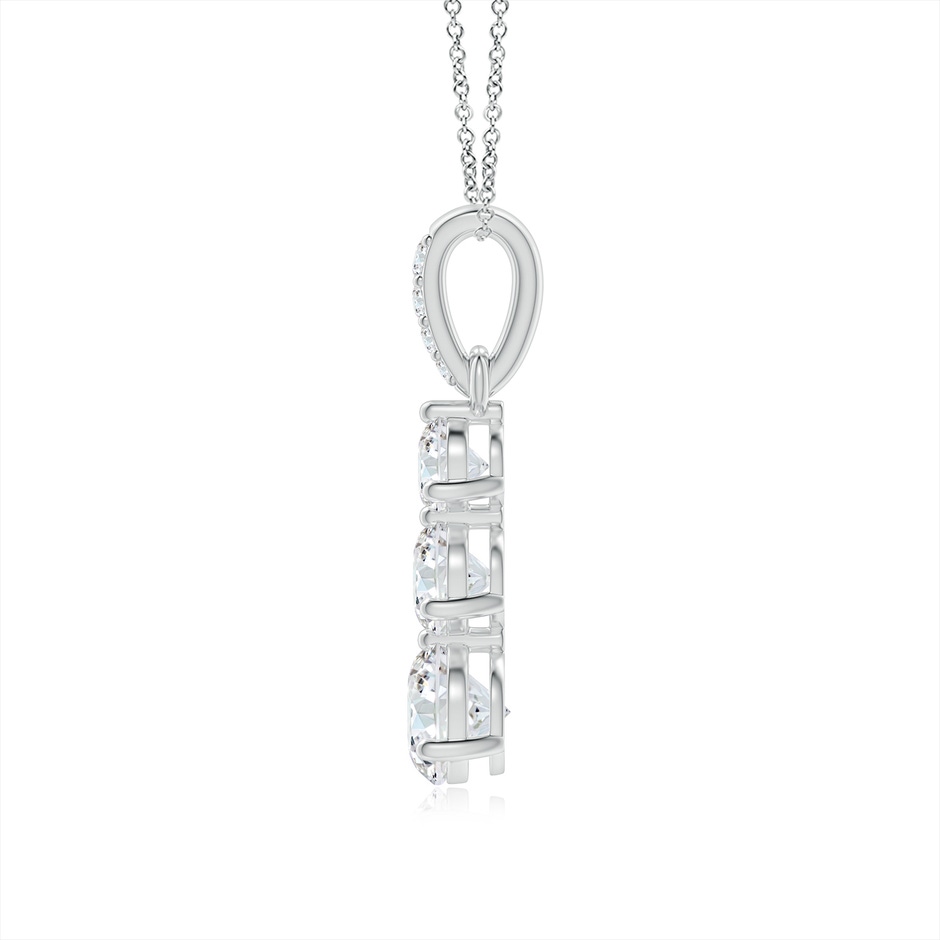 4.7mm GVS2 Graduated Prong-Set Round Diamond Pendant in P950 Platinum side-1