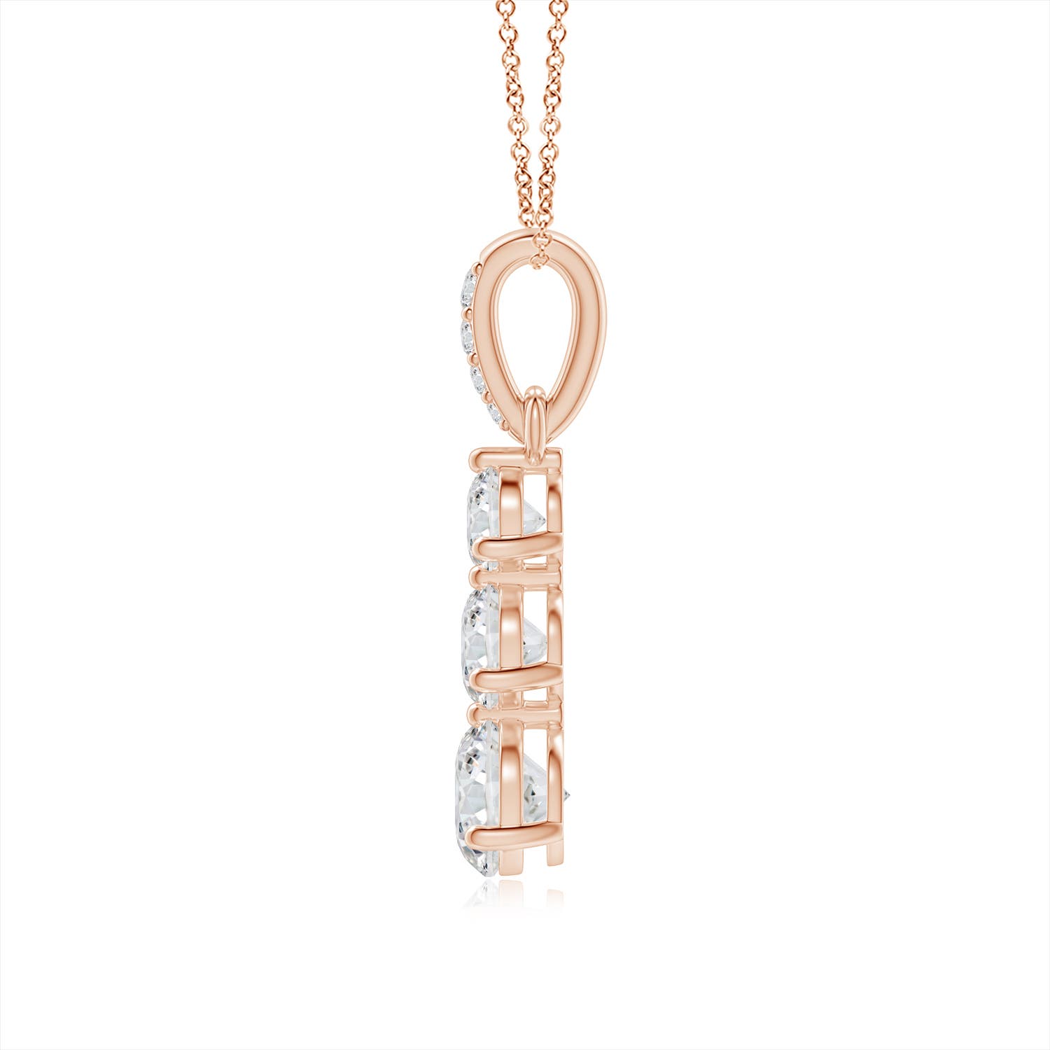 H, SI2 / 0.76 CT / 14 KT Rose Gold