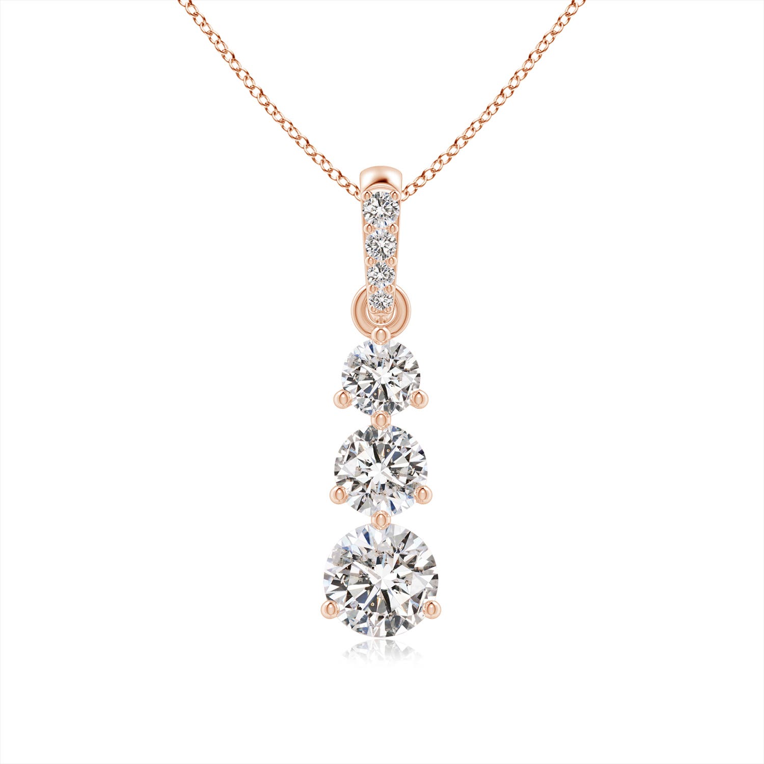 I-J, I1-I2 / 0.76 CT / 14 KT Rose Gold