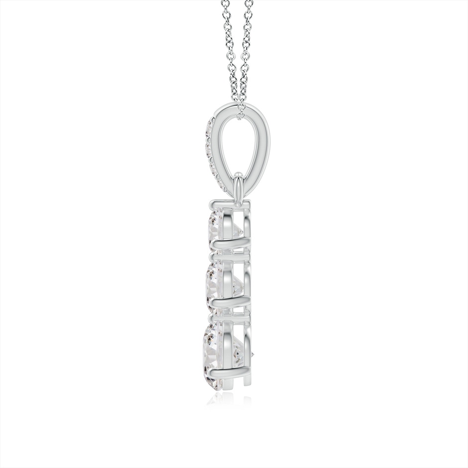 4.7mm IJI1I2 Graduated Prong-Set Round Diamond Pendant in White Gold side-1