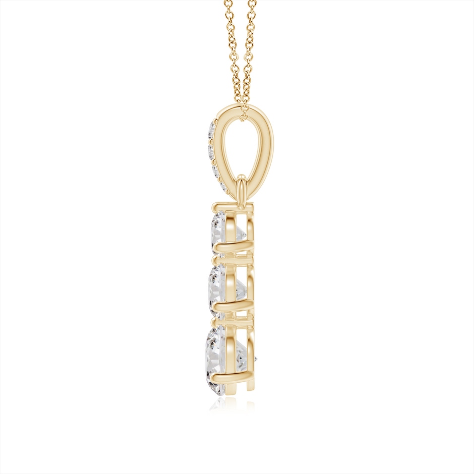 4.7mm IJI1I2 Graduated Prong-Set Round Diamond Pendant in Yellow Gold side-1