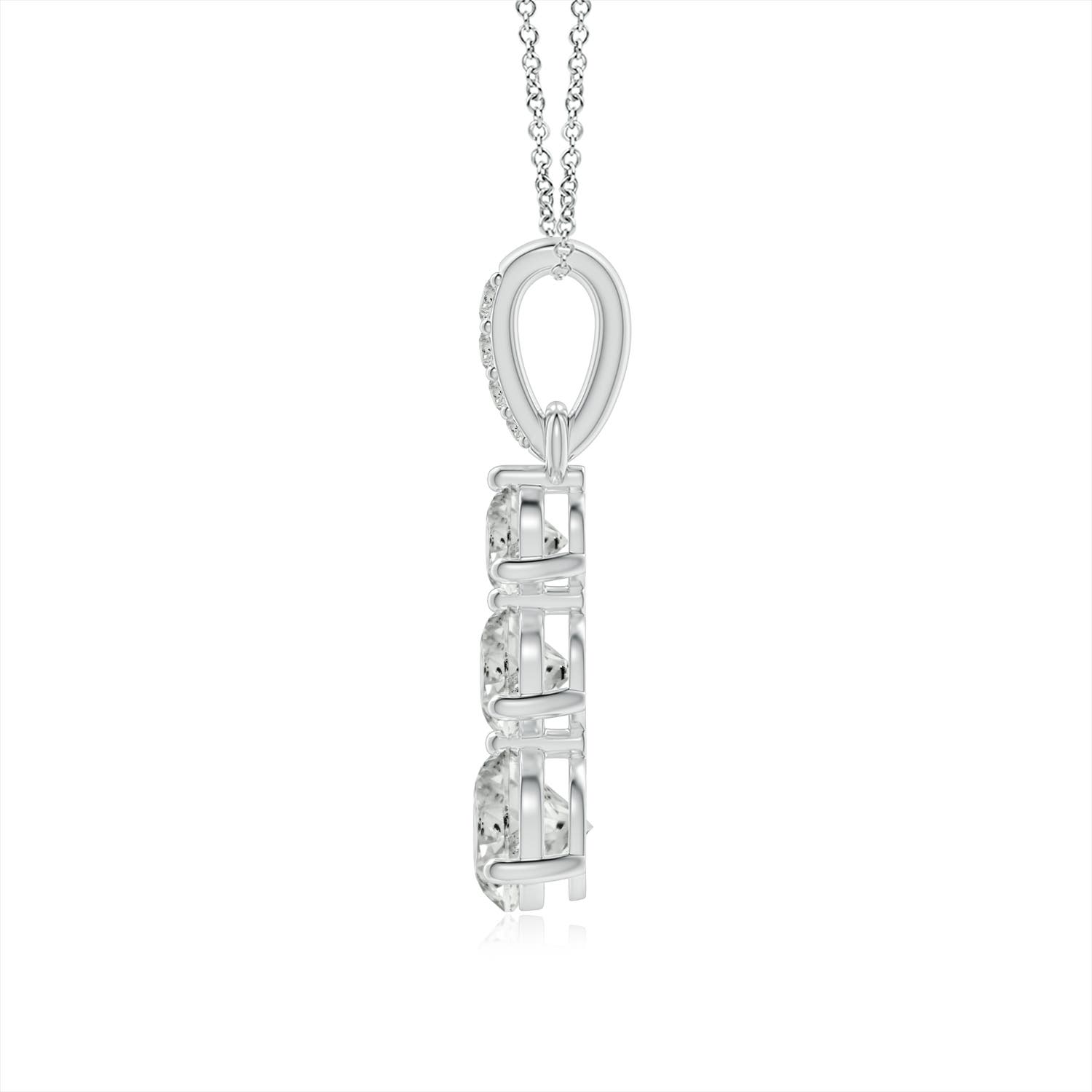 K, I3 / 0.76 CT / 14 KT White Gold