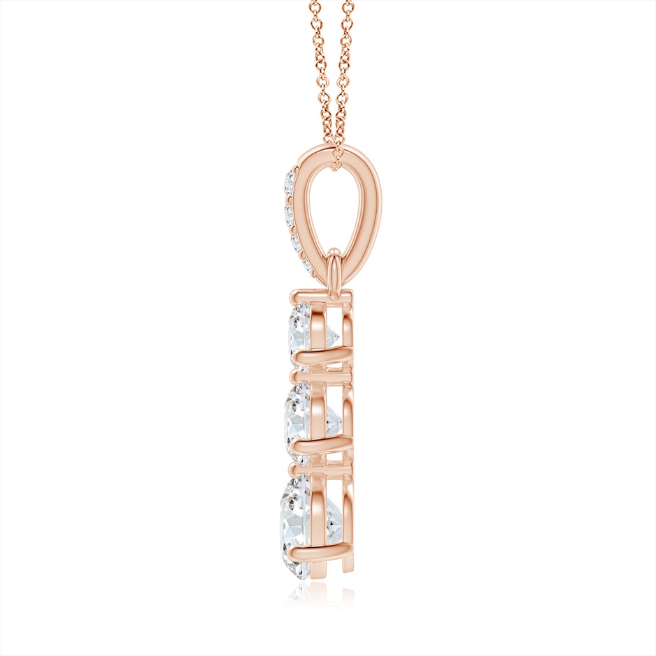 5.1mm GVS2 Graduated Prong-Set Round Diamond Pendant in Rose Gold side-1