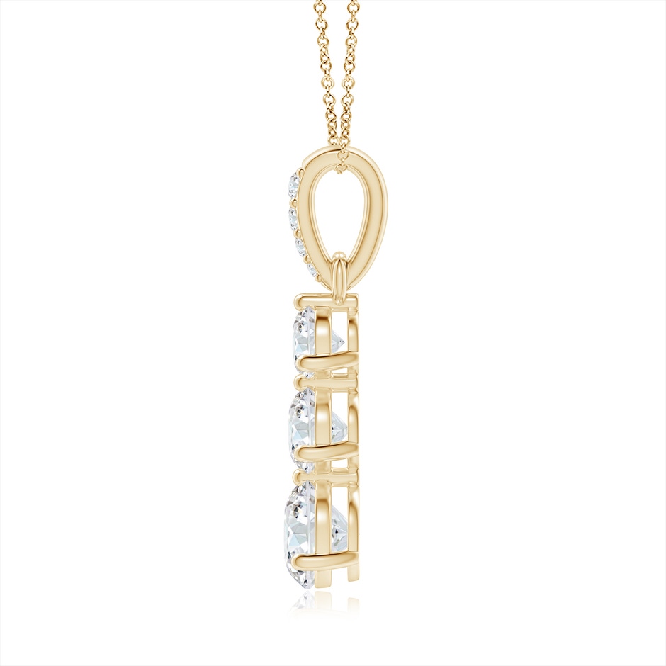 5.1mm GVS2 Graduated Prong-Set Round Diamond Pendant in Yellow Gold side-1