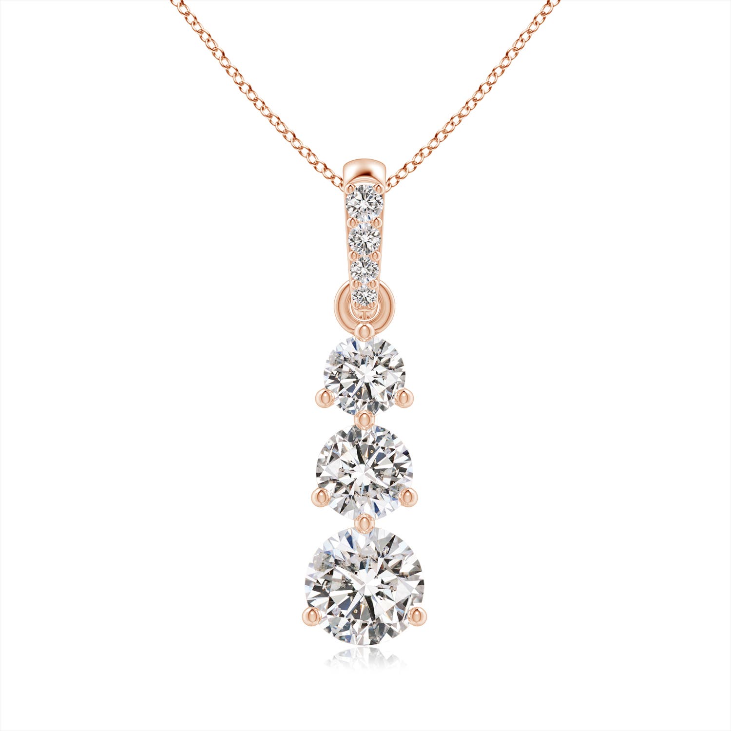 I-J, I1-I2 / 1 CT / 14 KT Rose Gold