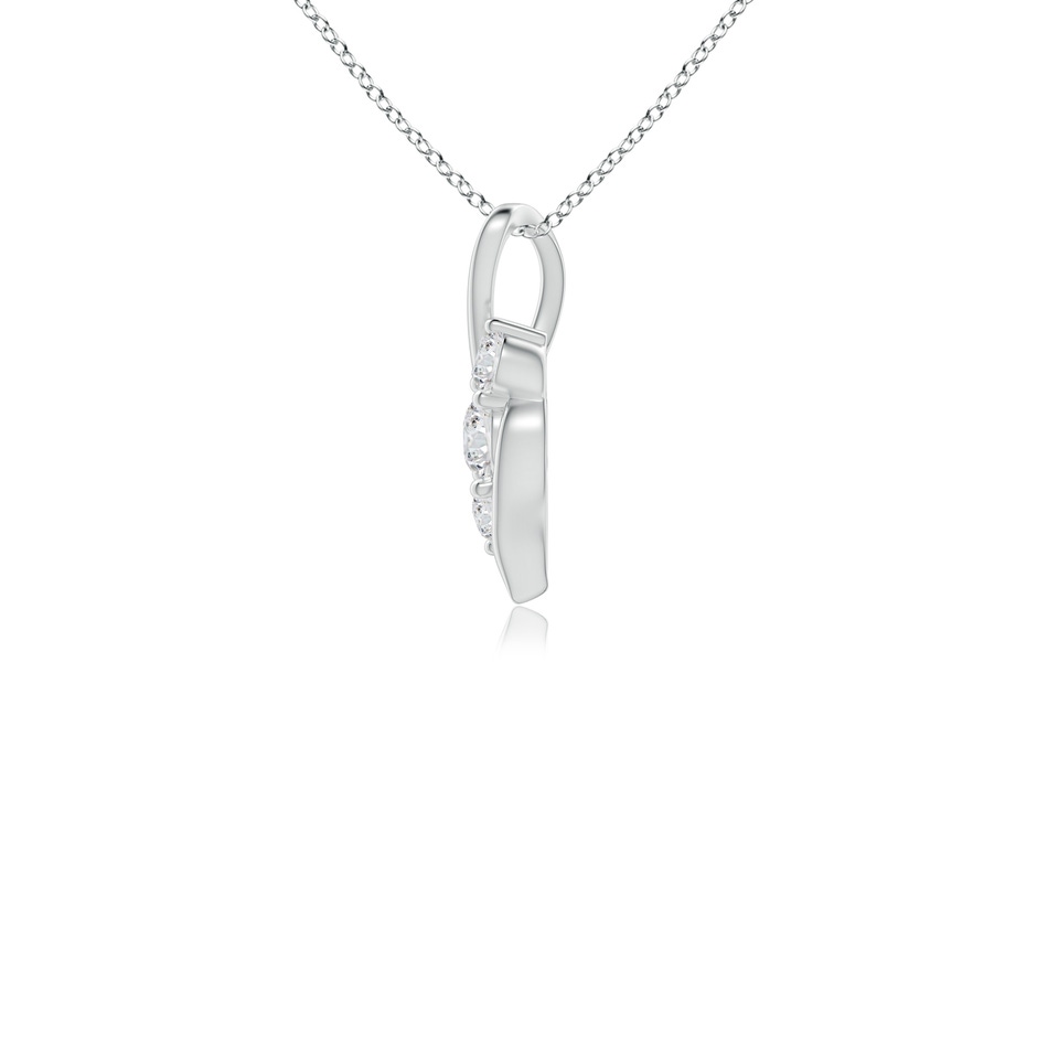 3.3mm HSI2 Diamond Three Stone Pendant with Twisted Bale in White Gold side 199